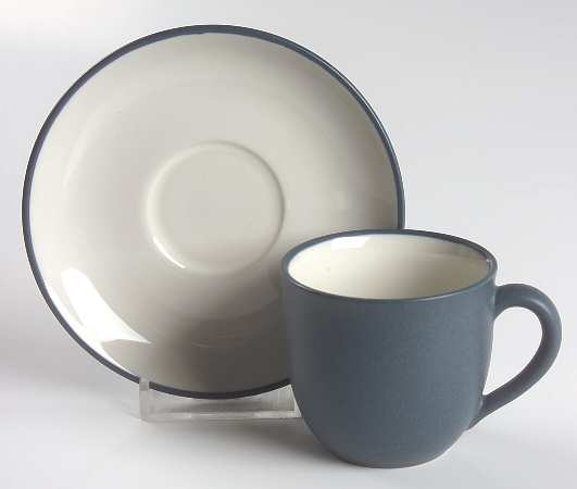 Colorwave Blue Flat Demitasse Cup & Saucer Set