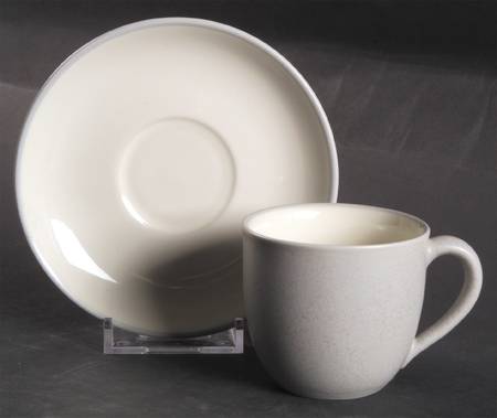 Colorwave Gray Flat Demitasse Cup & Saucer Set