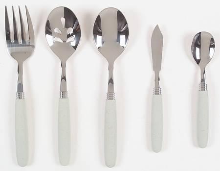 Colorwave Gray (5 Piece) Flatware Serving Set