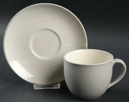Colorwave Gray Flat Cup & Saucer Set