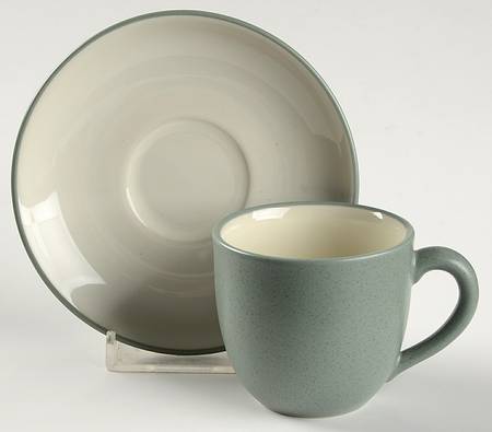 Colorwave Green Flat Demitasse Cup & Saucer Set