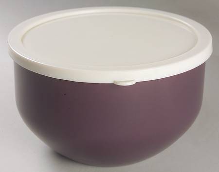 Colorwave Purple 7 3/4" Metal Bowl W/Plastic Lid