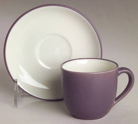 Colorwave Purple Flat Demitasse Cup & Saucer Set