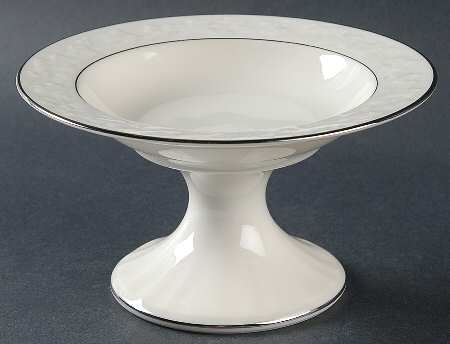 Halls of Ivy Platinum Round Compote (Height X Width)