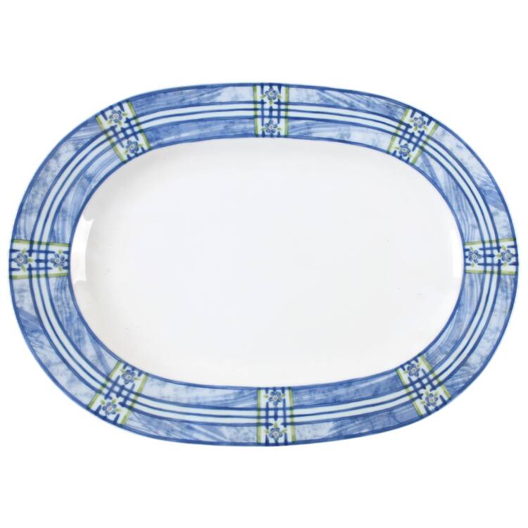 Spanish Flowers 14" Oval Serving Platter
