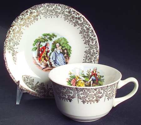 Royal Colonial Flat Cup & Saucer Set