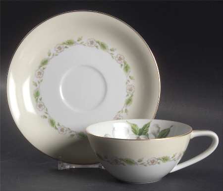 N1076 Flat Cup & Saucer Set by Noritake
