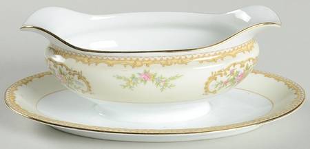 Mystery #154 Gravy Boat with Attached Underplate