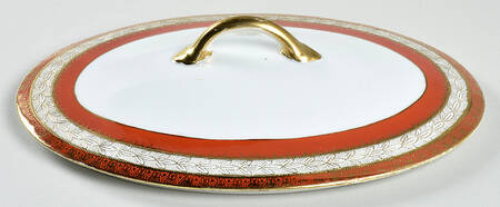 33900 Red Lid for Oval Vegetable