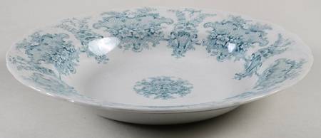 Monarch Blue Green Rim Soup Bowl