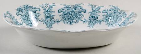 Monarch Blue Green 9" Oval Vegetable Bowl