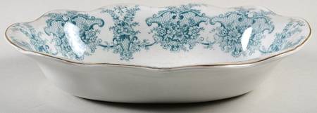Monarch Blue Green 10" Oval Vegetable Bowl