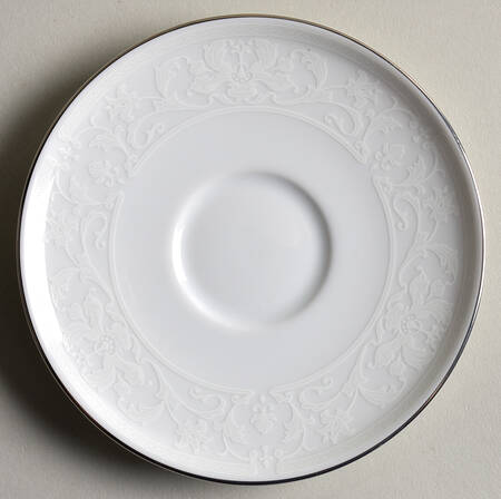 White Lace Platinum Saucer for Demitasse Cup
