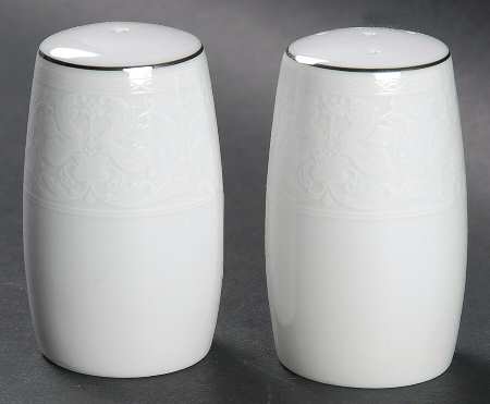 White Lace Platinum Salt & Pepper Set