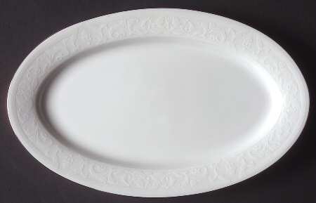 White Lace Platinum Relish/Butter Tray