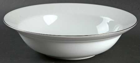 White Lace Platinum 9" Round Vegetable Bowl