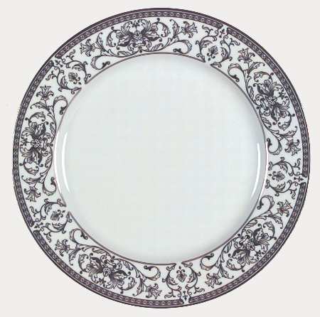 White Lace Platinum Accent Luncheon Plate
