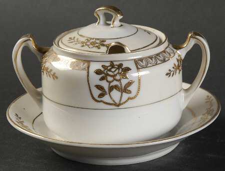 N1097 Mustard with Lid & Attached Underplate