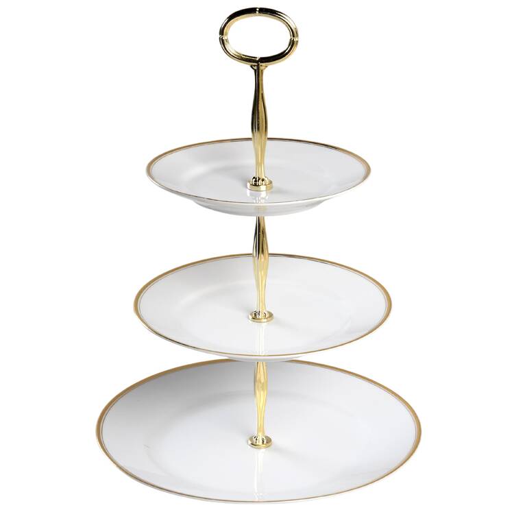 Bonair 13 7/8"-14 1/4" 3-Tiered Serving Tray(DP,SP,BB) HC