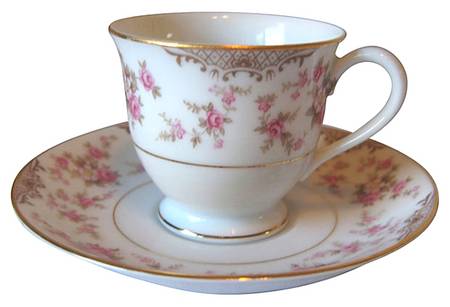 N1421 Footed Demitasse Cup & Saucer Set