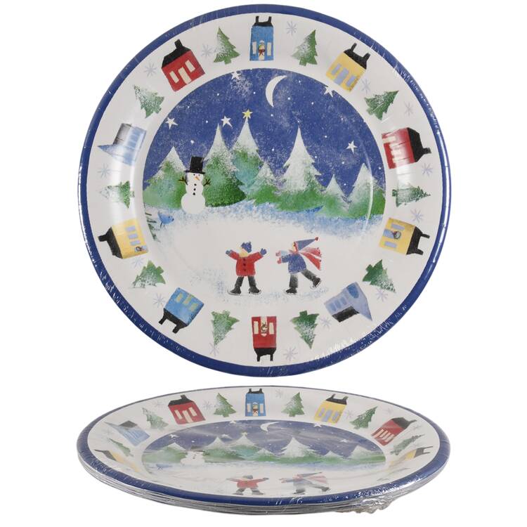 Winter Wonderland Pack of 8 - Paper Dinner Plate