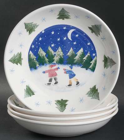 Winter Wonderland 8" Soup/Pasta Bowls - Set of 4