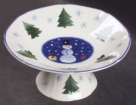 Winter Wonderland Round Compote (Height X Width)