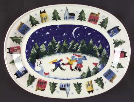 Winter Wonderland 14" Oval Serving Platter