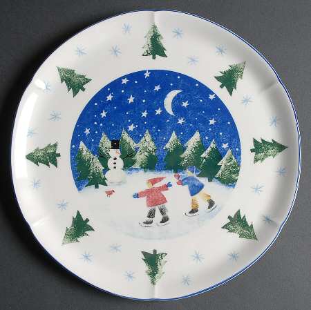 Winter Wonderland Chip Bowl/Plate for Chip & Dip Set