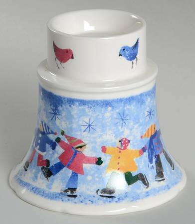 Winter Wonderland Hurricane Lamp No Globe