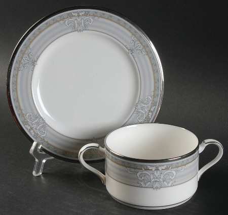 Madison Court Cream Soup Bowl & Bread Plate/Saucer Set