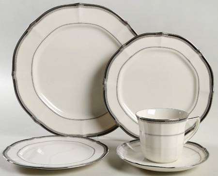 Gilded Platinum 5 Piece Place Setting