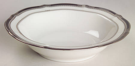 Gilded Platinum Rim Fruit/Dessert (Sauce) Bowl