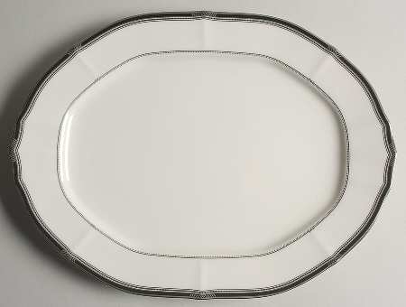 Gilded Platinum 14" Oval Serving Platter