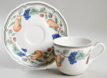 Orchard Estate Flat Cup & Saucer Set