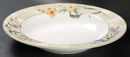 Garden Sunrise Large Rim Soup Bowl