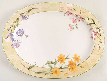 Garden Sunrise 14" Oval Serving Platter