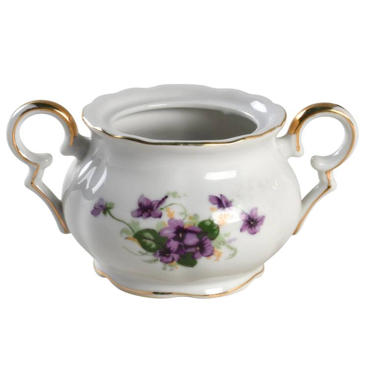 Sweet Violets Sugar Bowl No Lid