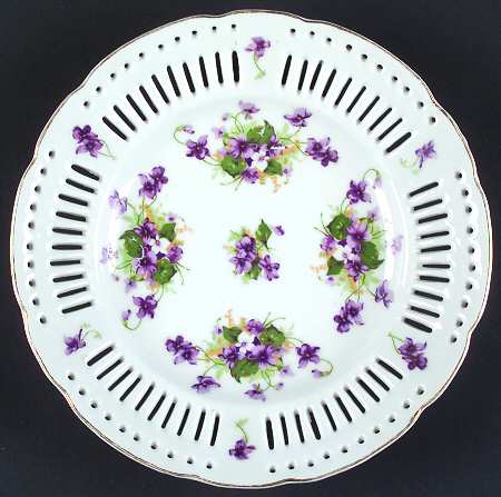 Sweet Violets Pierced Edge Luncheon Plate