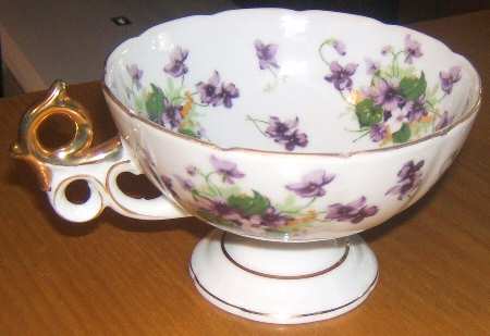 Sweet Violets Footed Cup