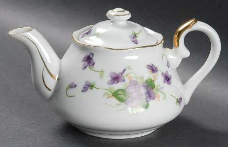 Sweet Violets Individual Teapot & Lid