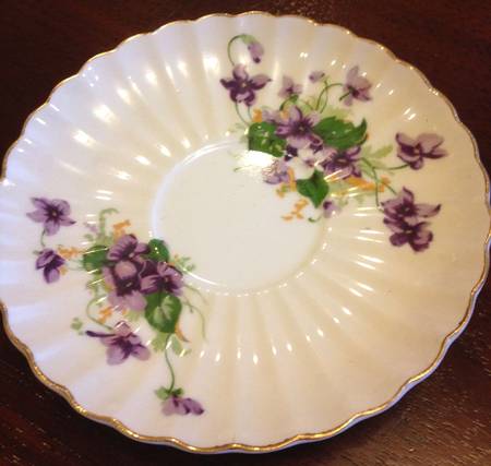 Sweet Violets Saucer for Footed Cup