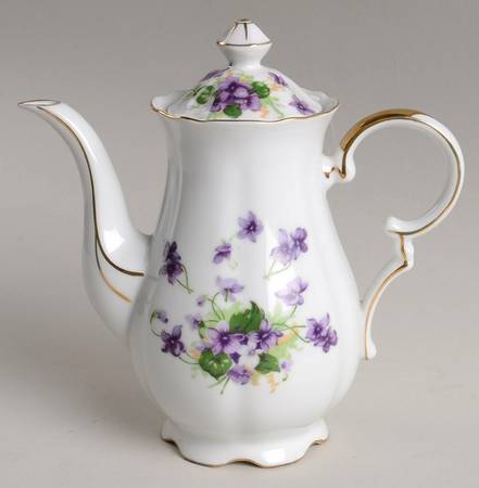 Sweet Violets Mini Coffee Pot & Lid