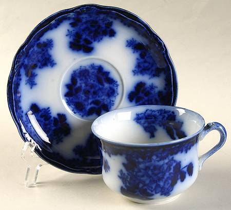 Waldorf (Fan Embossed Edge) Flat Cup & Saucer Set