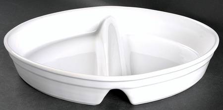 Coronado White Oval Divided Vegetable Bowl