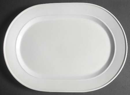 Coronado White 15" Oval Serving Platter by Nancy Calhoun