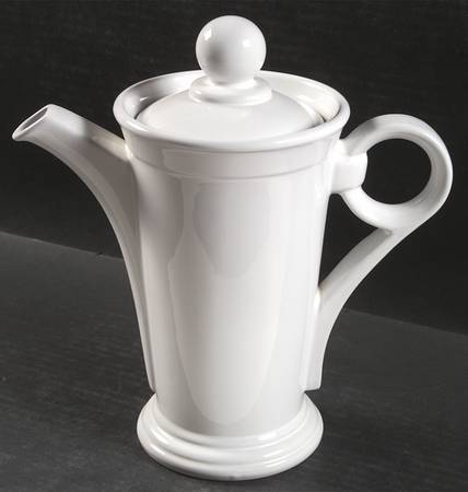 Coronado White Coffee Pot & Lid