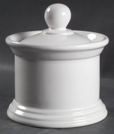 Coronado White Sugar Bowl & Lid