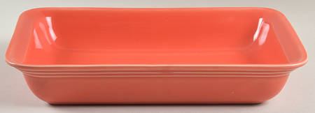 Flamingo Coral 13"  Rectangular Baker