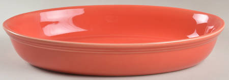 Flamingo Coral 13" Oval Baker